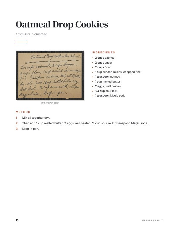 Simple & modern recipe page